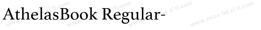 AthelasBook Regular字体转换